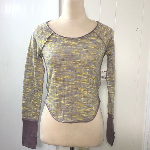 We the Free☀️Spaced out knit sweater in sea combo - Picture 3 of 15